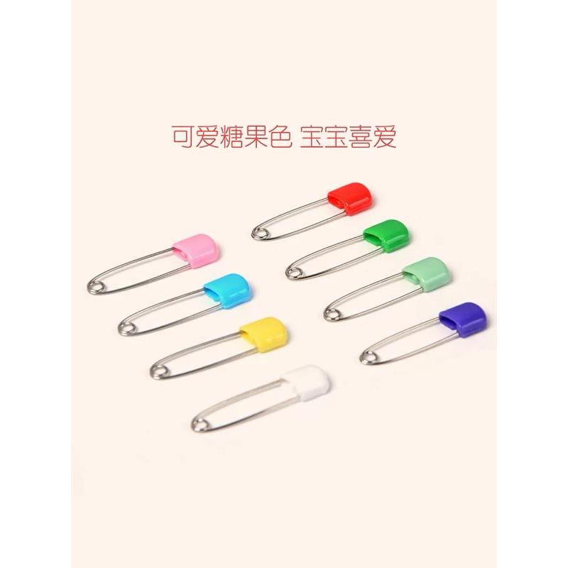 台灣現貨 5根入 兒童嬰兒安全別針 彩色別針 防回彈 安全勾槽設計-細節圖4