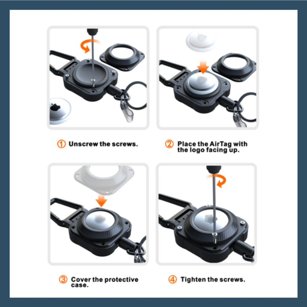 AirTag保護殼 伸縮扣 鋼絲伸縮扣 高回彈鑰匙圈Airtags Airtag  鑰匙圈 皮套 Airtag保護套-細節圖5