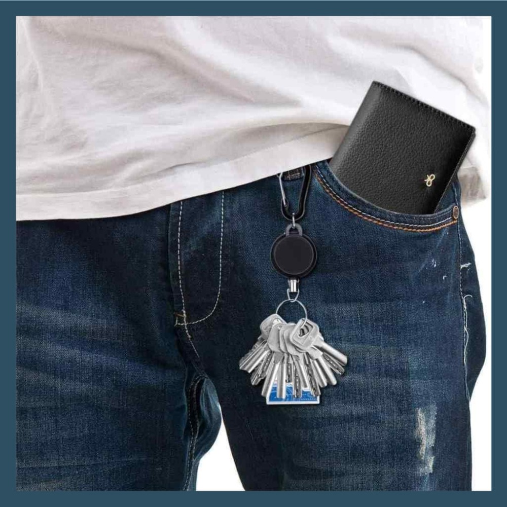 【連接處升級】伸縮鑰匙扣 鋼絲伸縮扣 鑰匙扣 伸縮扣 證件扣 回彈伸縮扣 鑰匙圈 萬用扣 伸縮扣環 識別證拉環 伸縮鑰匙-細節圖6