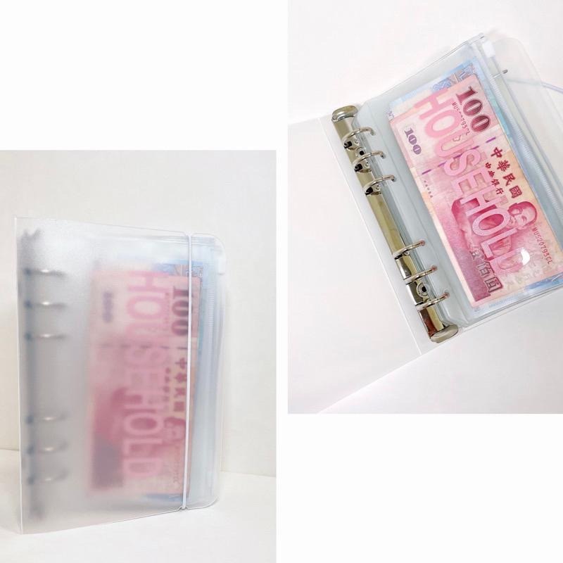 台灣現貨｜ A6 理財分類收納本 活頁本 活頁夾鏈袋 活頁收納袋 預算分類本 日本主婦理財簿 現金預算信封 🐰兔兔子🐰-細節圖4