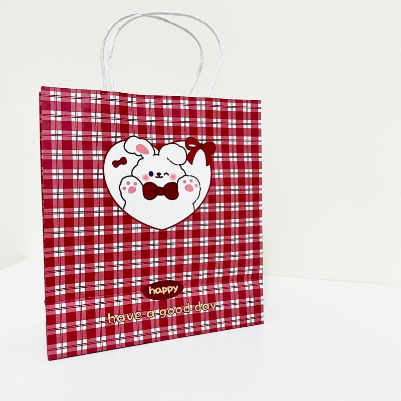 台灣現貨⚡ 可愛卡通紙袋 送禮紙袋 禮品袋 禮物包裝 生日禮物 小熊 小兔 小狗 少女 🐰兔兔子🐰-細節圖3