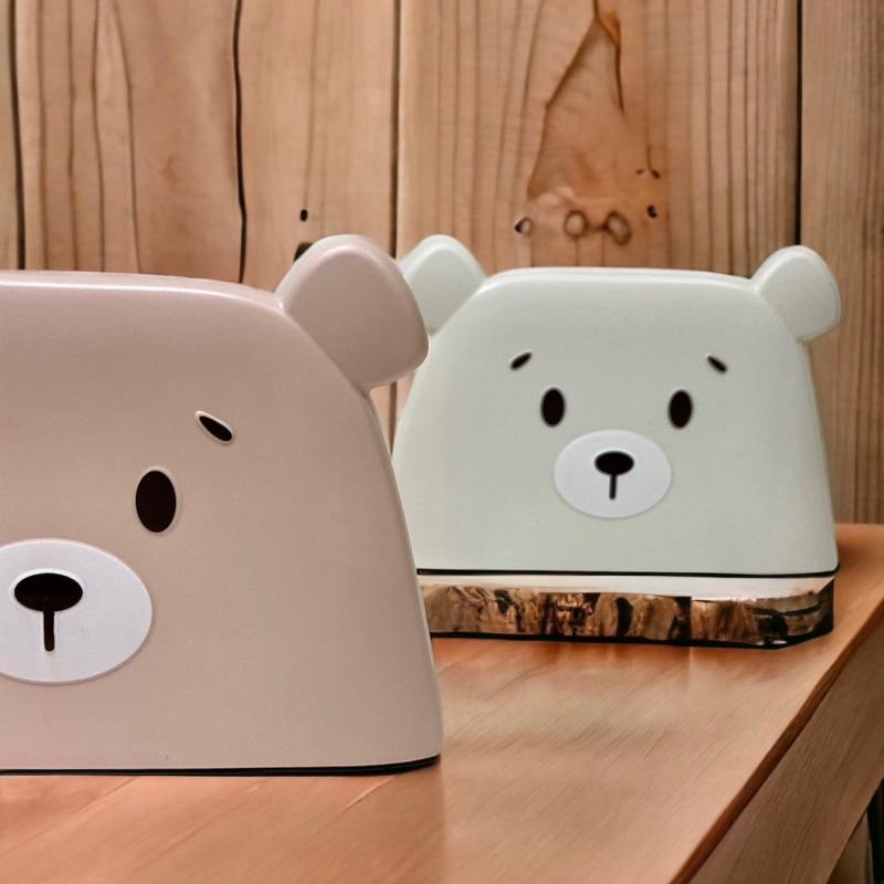 雙格造型筆筒 自由熊可愛筆筒 文具收納 辦公室收納 療癒小物 時代良品 🐰兔兔子🐰-細節圖2