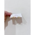 韓國🇰🇷東大門🌹輕奢小眾縷空蝴蝶結雙層耳扣易扣式925銀針耳環-規格圖6