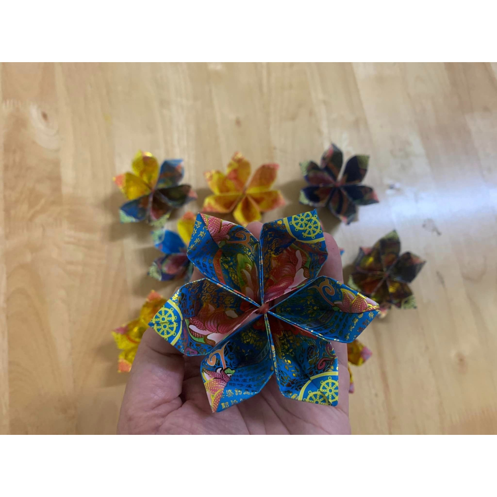 *涵涵*心意手作坊 N004 單瓣小蓮花  福祿延壽/拜神明/紙紮/祭祖/追思/百日/往生/普渡/冤親債主-細節圖3