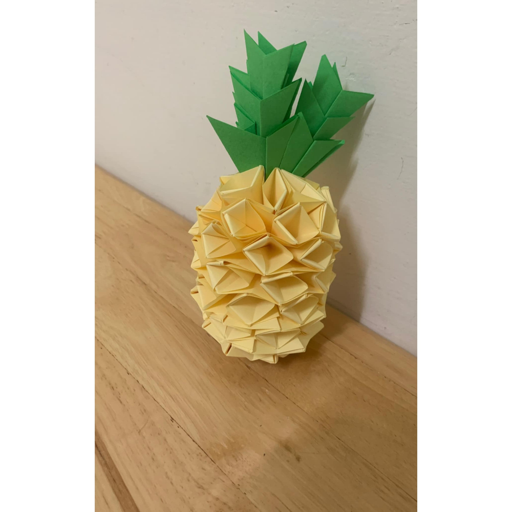*菩提葉紙藝*    鳳梨(006)   祈求好運/燙金心蓮蓮花紙//拜拜/神明/開運/招財/好運旺旺萊-細節圖2