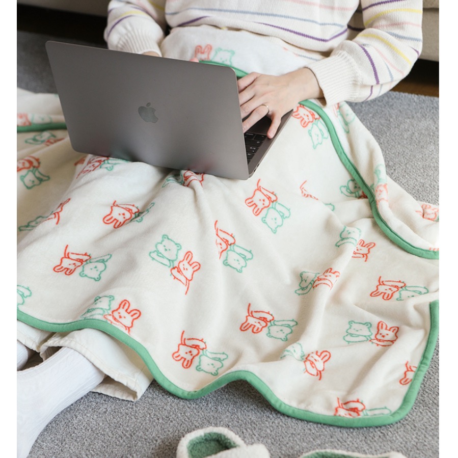 【現貨】𝗣𝗲𝗻𝗻𝘆 𝗦𝘁𝘂𝗱𝗶𝗼韓國文創🇰🇷Dailylike保暖可愛毛毯 ✈ 蓋毯 沙發毯-細節圖6
