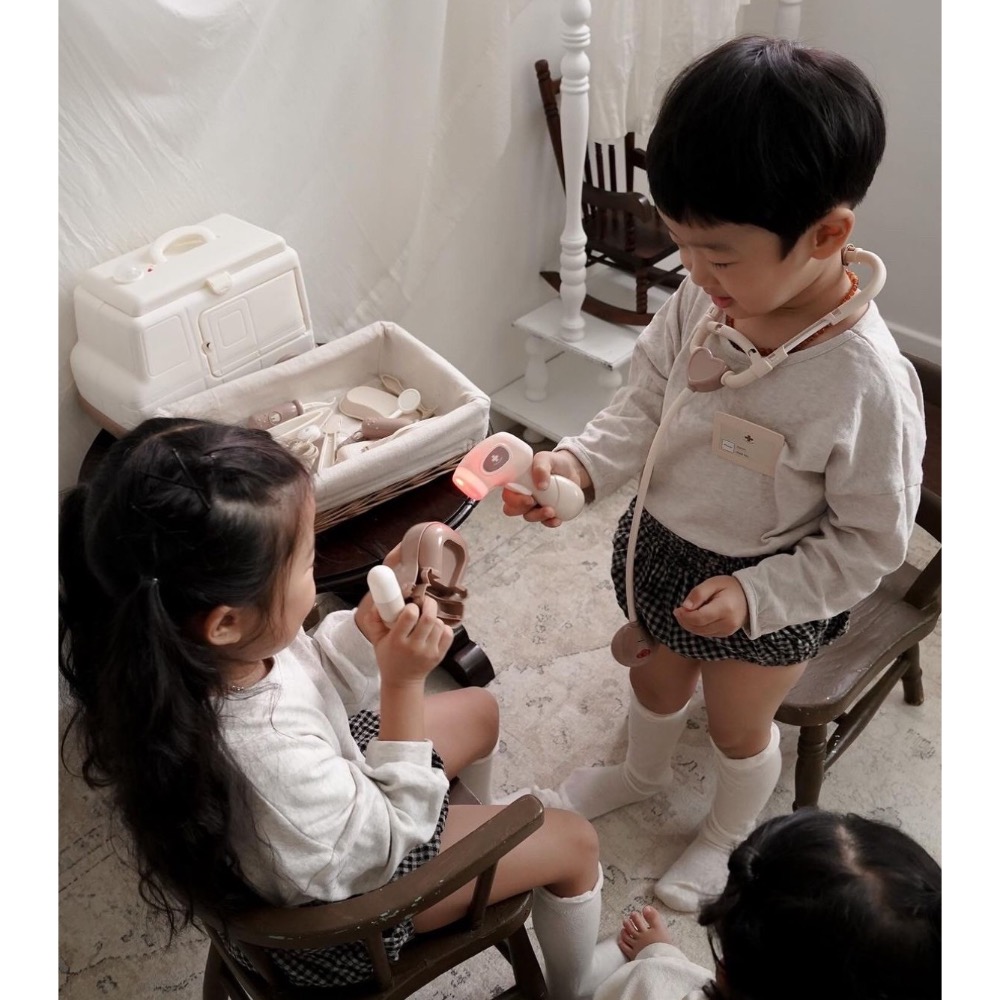 𝗣𝗲𝗻𝗻𝘆 𝗦𝘁𝘂𝗱𝗶𝗼韓國童裝🇰🇷韓國奶茶色醫生診療玩具組 ✈ 預購 兒童玩具 兒童禮物-細節圖8