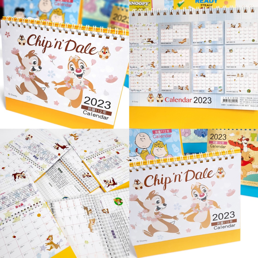 重新上架！！正版 2023 迪士尼桌曆 三角桌曆 維尼 米奇 史迪奇 奇奇蒂蒂 snoopy 皇阿瑪-細節圖6