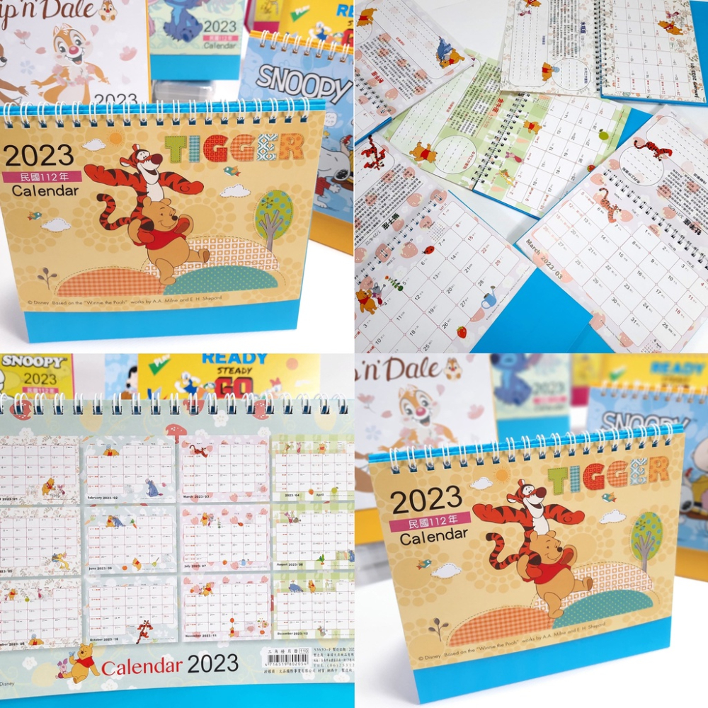 重新上架！！正版 2023 迪士尼桌曆 三角桌曆 維尼 米奇 史迪奇 奇奇蒂蒂 snoopy 皇阿瑪-細節圖8