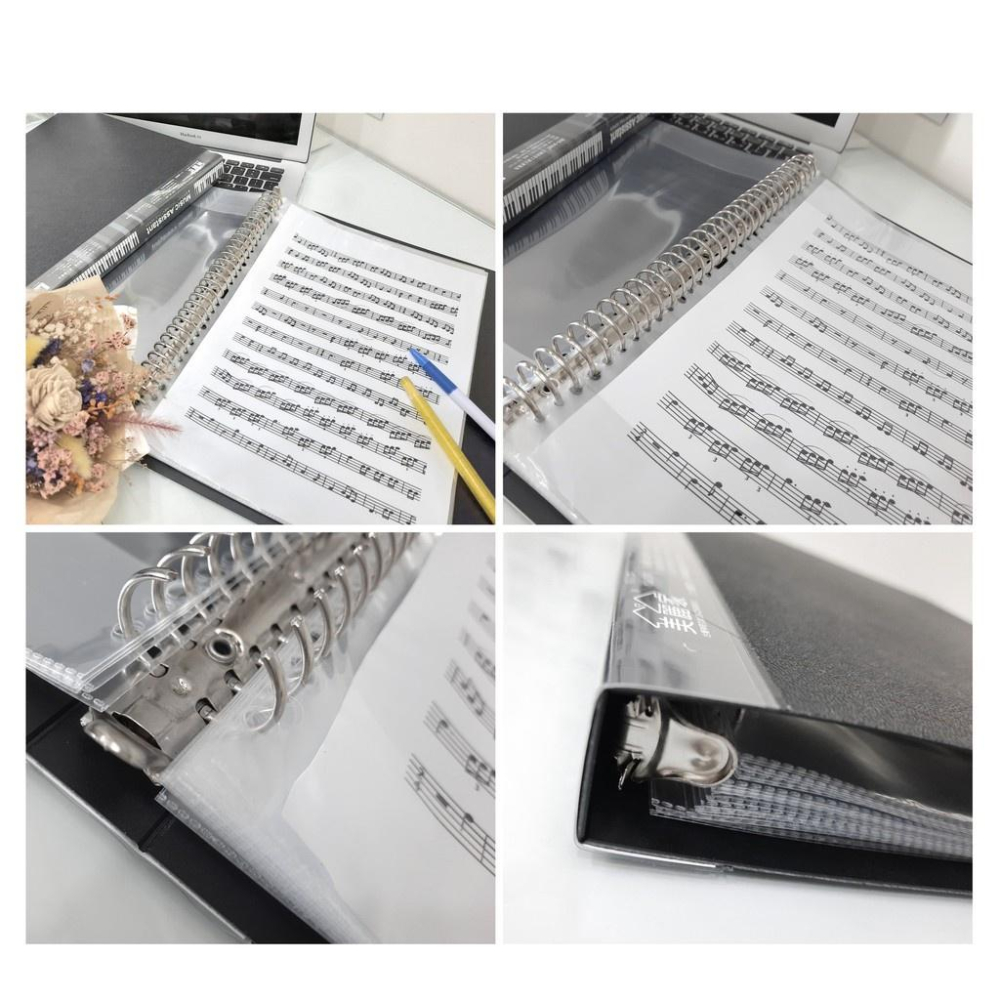 【麗莎小舖】美麗家大容量活頁樂譜夾 不反光樂譜夾 可書寫樂譜夾 M102樂譜資料袋 不反光資料夾 樂譜資料簿（20入）-細節圖4