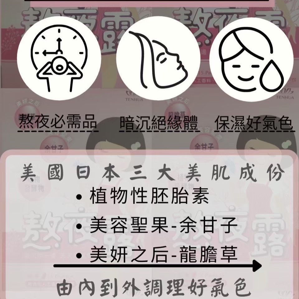 熬夜露/美顏飲 天華熬夜露 肌膚調理 植物性膠原蛋白-細節圖2