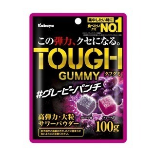 【文文嚴選】Kabaya TOUGH超彈力軟糖100g 檸檬 葡萄 有中文標示-細節圖2