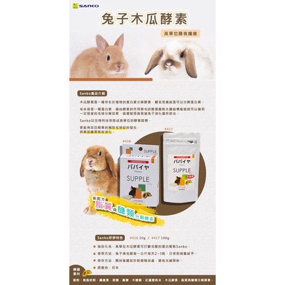 (台灣現貨/分裝)Sanko 品高 小動物酵素錠 倉鼠乳酸菌 木瓜酵素兔子 倉鼠維他命C 倉鼠保健食品 兔子保健-細節圖4