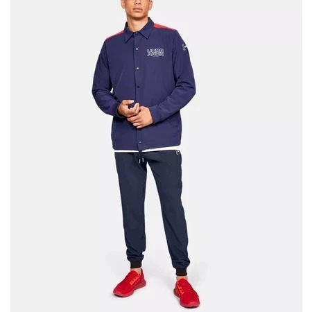 【鳥日子】現貨 出清 男 UA Baseline Woven Jogger 運動長褲 深藍 1317401-410-細節圖3