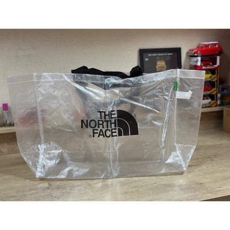 【鳥日子】現貨 THE NORTH FACE北臉 透明環保袋 環保購物袋 手提袋 托特包 韓國限定-細節圖2