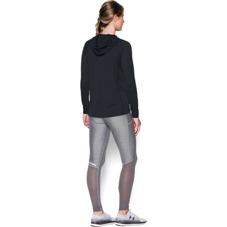 【鳥日子】現貨 M　出清 女裝 UA Threadborne Train 運動 連帽上衣 黑色 1291676-001-細節圖2