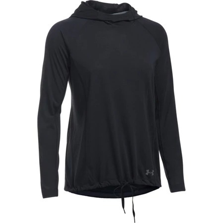 【鳥日子】現貨 M　出清 女裝 UA Threadborne Train 運動 連帽上衣 黑色 1291676-001-細節圖3