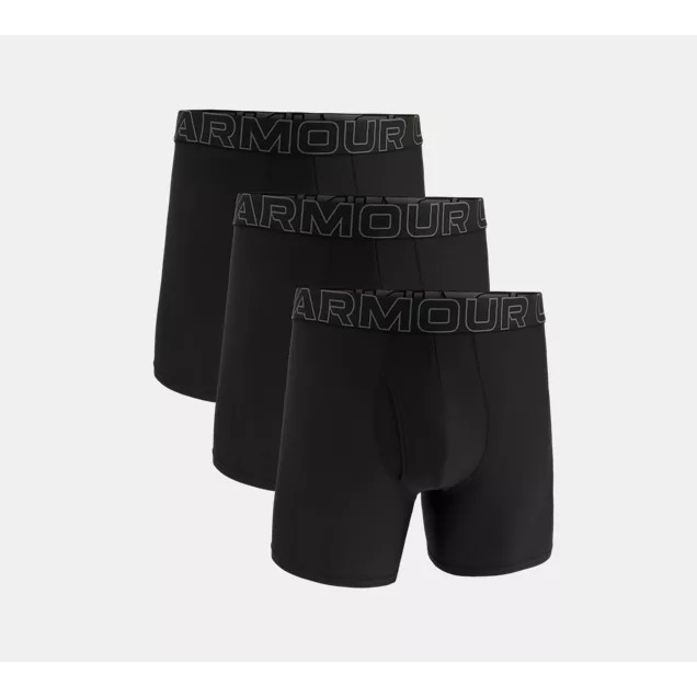 【鳥日子】現貨 UNDER ARMOUR UA Tech Mesh 6吋 四角褲(3入) 運動內褲 黑色 1383884-細節圖3