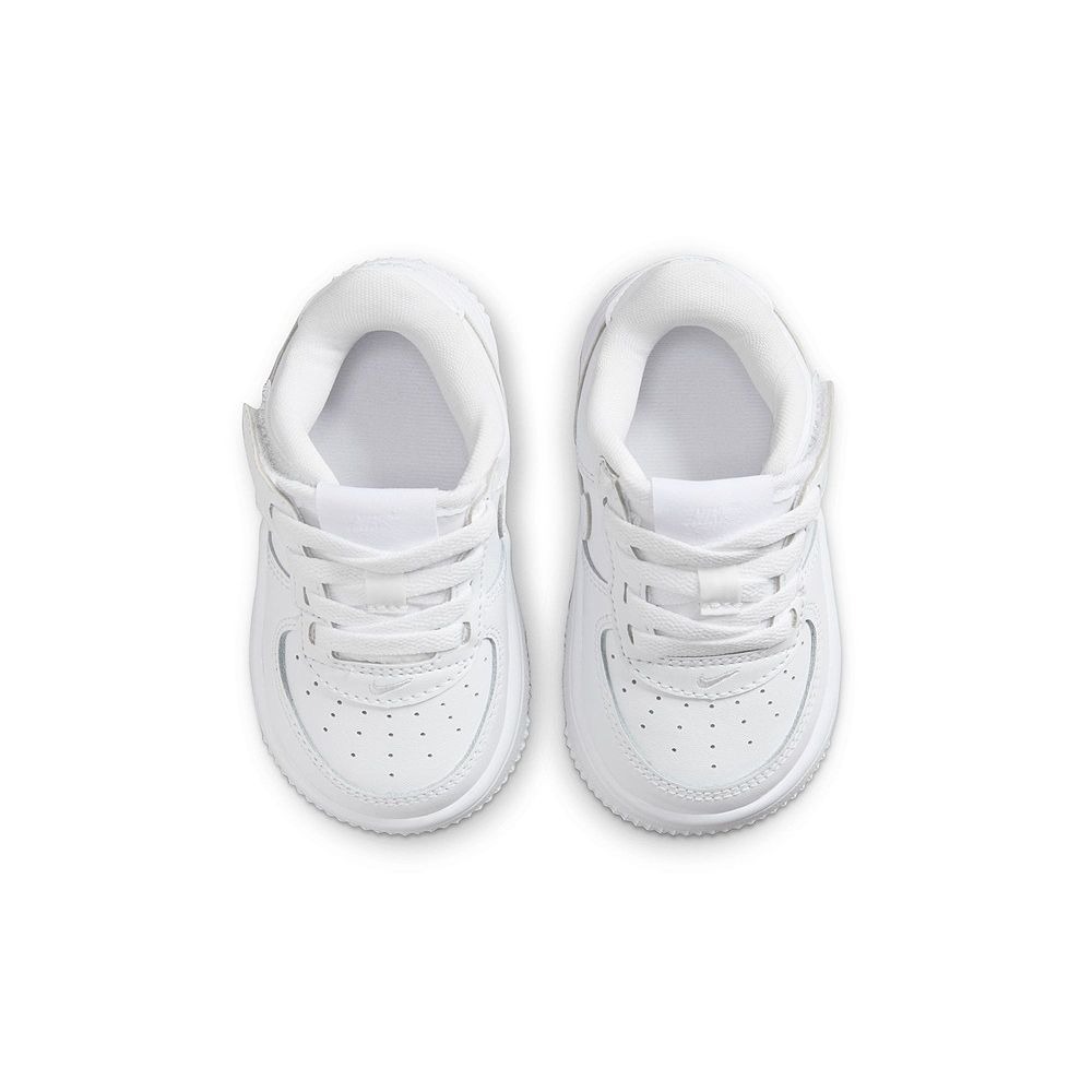【鳥日子】 童鞋 小童 Nike Air FORCE 1 LOW EASYON 全白 魔鬼氈 運動鞋 IH4491-細節圖4
