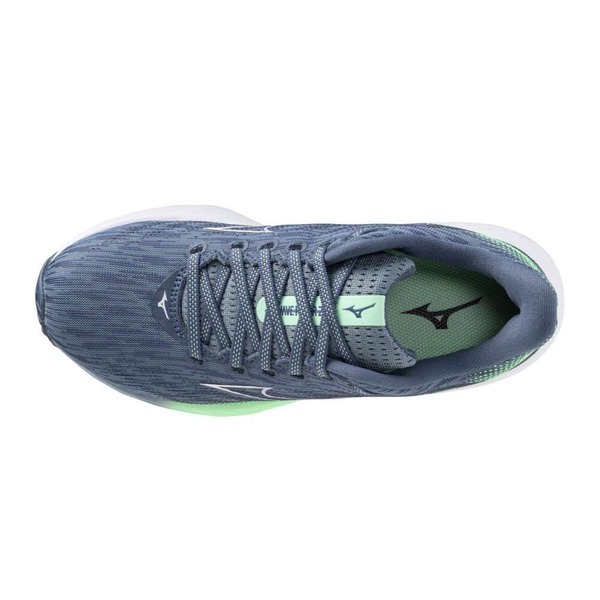 【鳥日子】251 女 MIZUNO 美津濃 WAVE RIDER 28 慢跑鞋 灰紫  J1GD240371-細節圖4