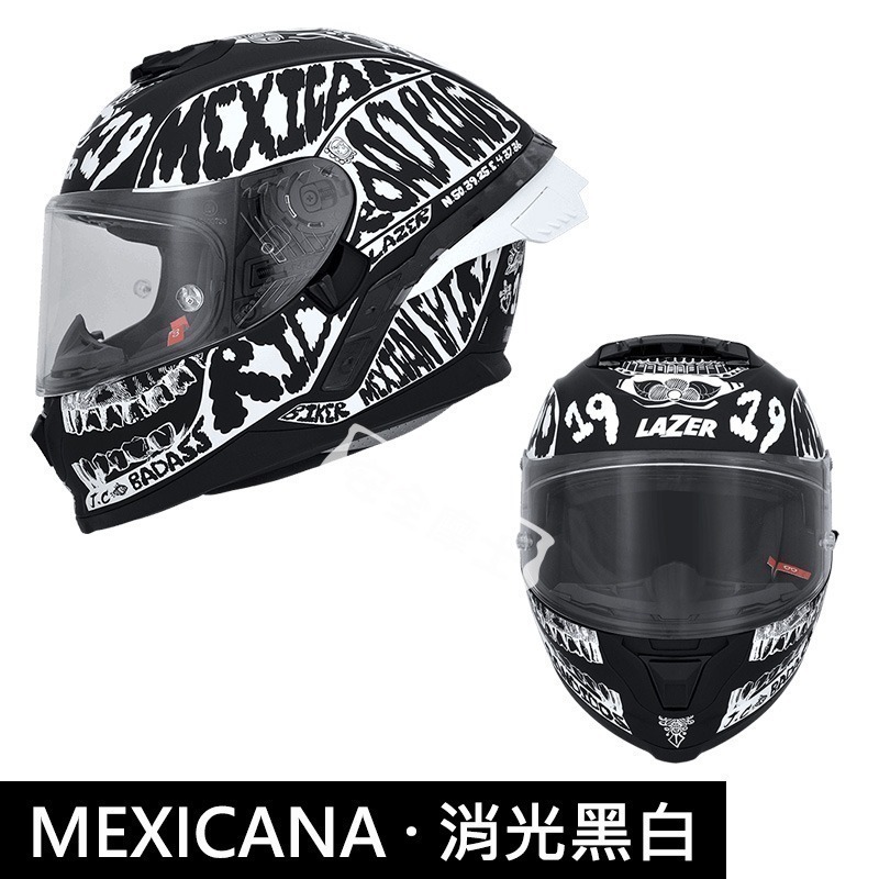 LAZER Rafale SR MEXICANA(墨西哥) 夜光 全罩 PINLOCK 安全帽 雙鏡片 鏡片鎖 眼鏡溝-細節圖4