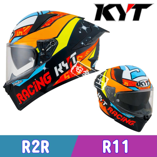 【預訂】KYT R2R PRO 亮面 彩繪 R11 內墨片 全罩 安全帽 大尾翼 雙D扣 海外代購