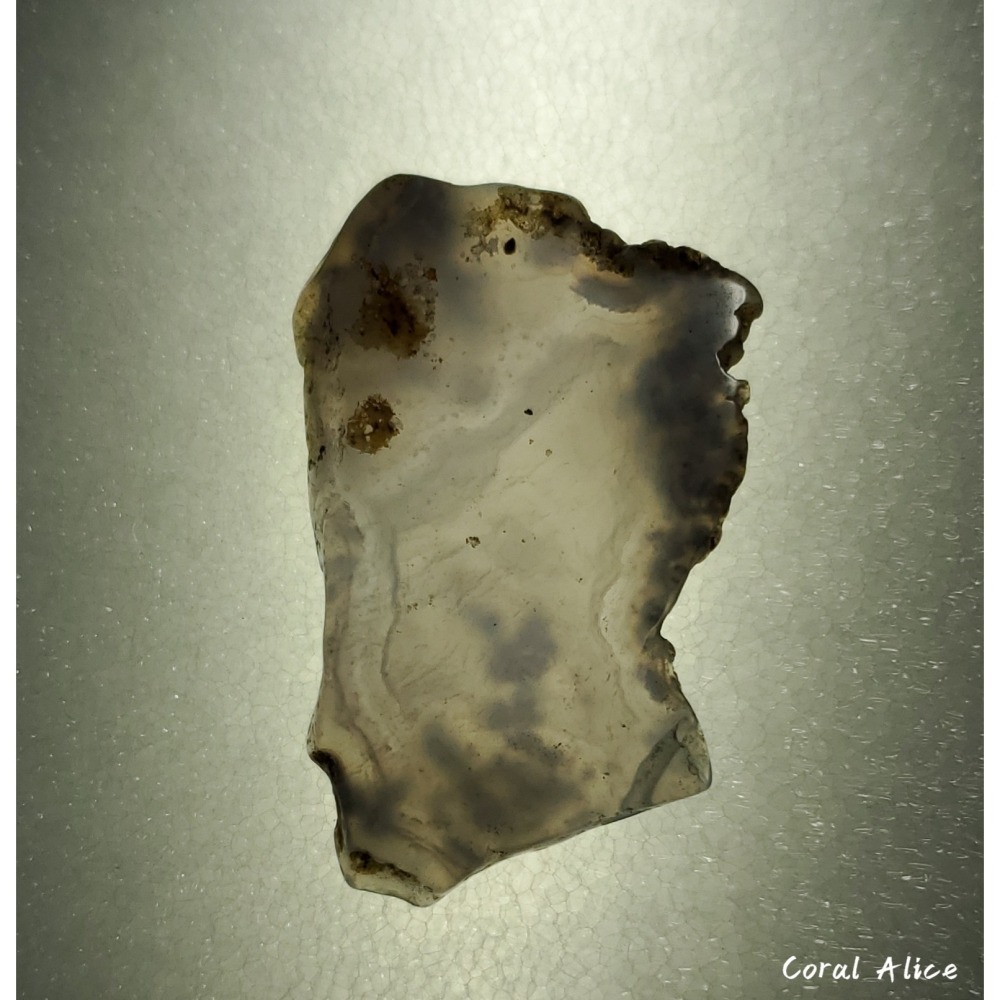 🌟Coral珊寶手作-天然藍紋瑪瑙片43.2*27.7*5.4mm AG2P1-554-細節圖5