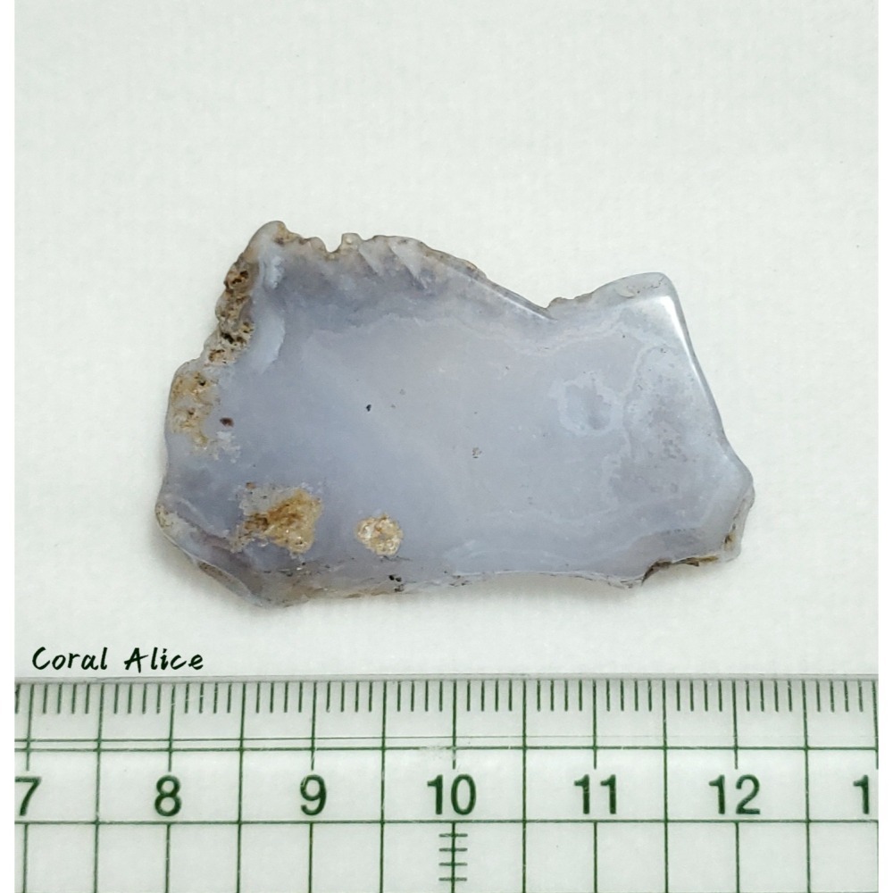 🌟Coral珊寶手作-天然藍紋瑪瑙片43.2*27.7*5.4mm AG2P1-554-細節圖7