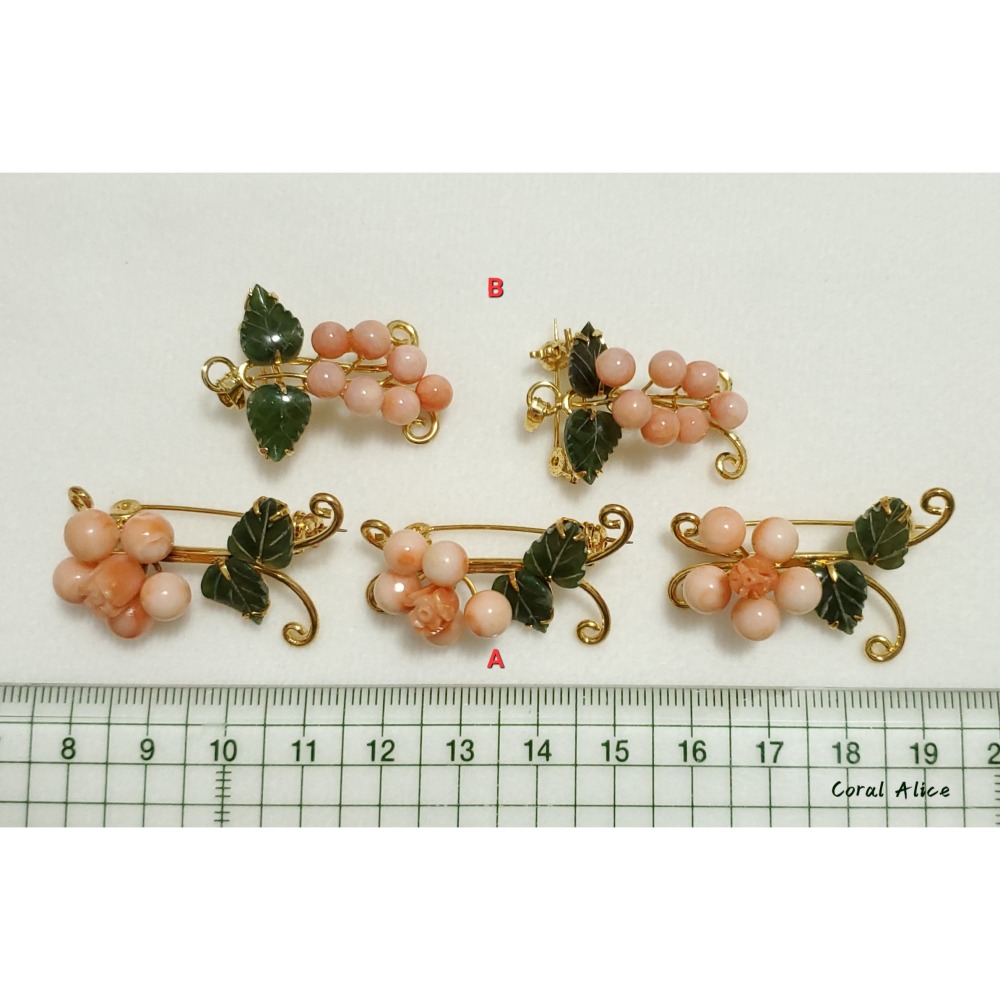 🌟Coral珊寶手作-天然深水珊瑚別針 CO3P2-502-細節圖11