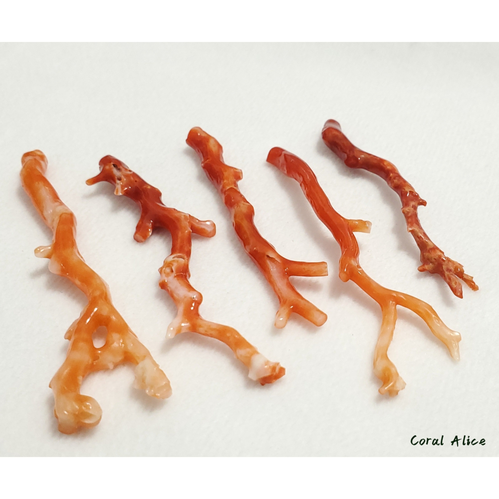 🌟Coral珊寶手作-天然阿卡珊瑚紅珊瑚自然枝(無孔)58.7-68.6mm CO2P1-159-細節圖10