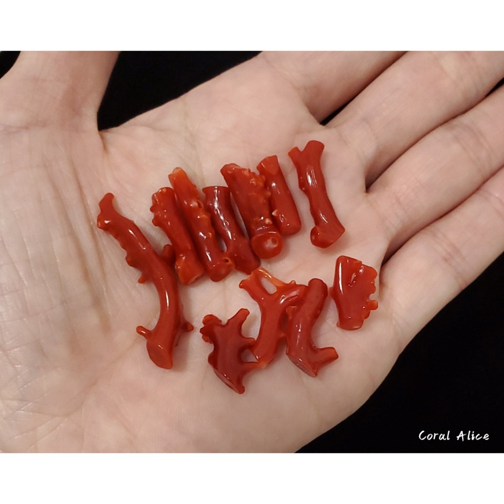 🌟Coral珊寶手作-天然阿卡紅珊瑚/赤血珊瑚自然小枝 #供佛 #鑲嵌 #金工 #珠寶設計 CO2P1-930-細節圖7