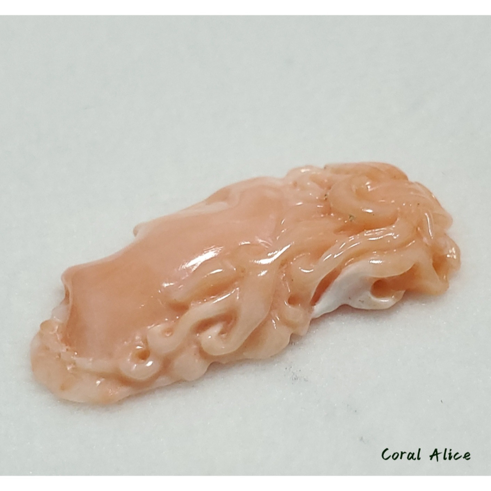 🌟Coral珊寶手作-天然深水珊瑚手工雕刻件(無孔) 30.1*15.1*4.3mm CO2P1-139-細節圖6