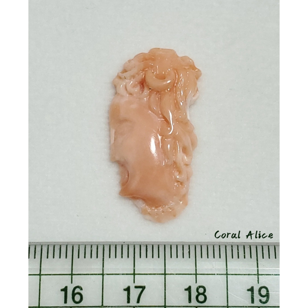 🌟Coral珊寶手作-天然深水珊瑚手工雕刻件(無孔) 30.1*15.1*4.3mm CO2P1-139-細節圖7