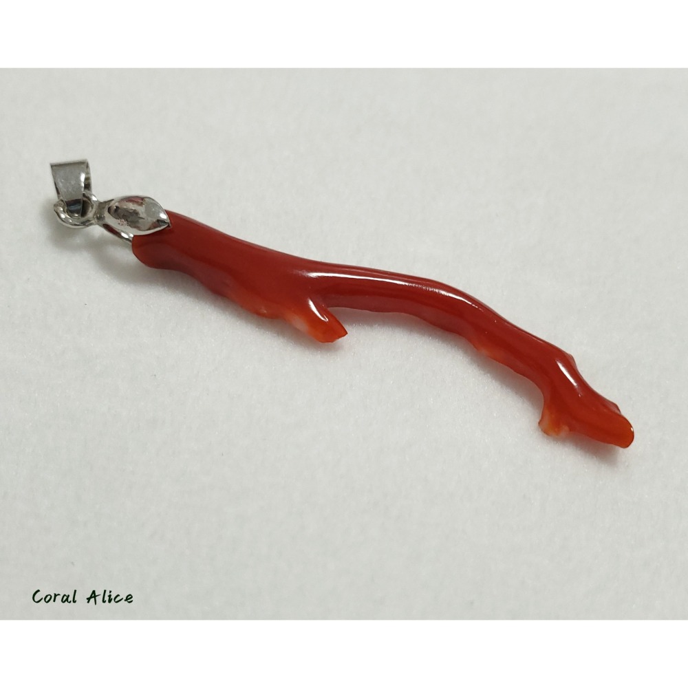 🌟Coral珊寶手作-天然阿卡珊瑚自然枝項墜 48.7mm CO2P1-135-細節圖6