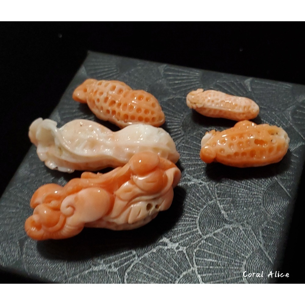 🌟Coral珊寶手作-天然深水珊瑚/白珊瑚手工雕刻(吊墜孔) CO2P1-126-細節圖2