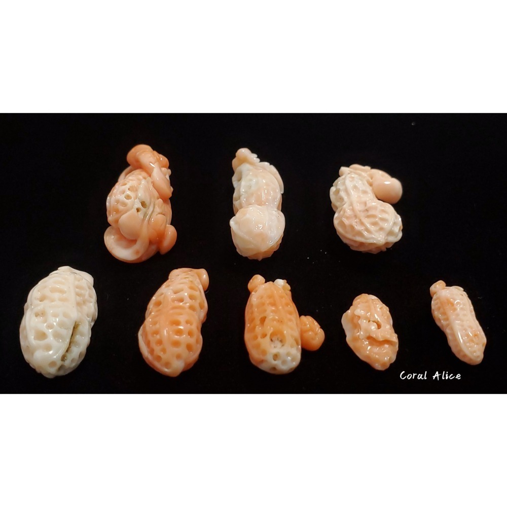 🌟Coral珊寶手作-天然深水珊瑚/白珊瑚手工雕刻(吊墜孔) CO2P1-126-細節圖4