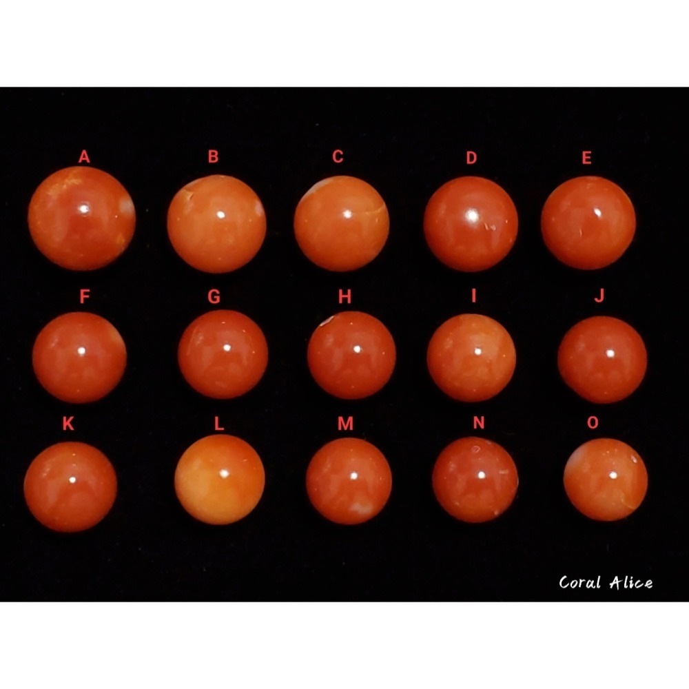 🌟Coral珊寶手作-天然阿卡珊瑚/momo珊瑚圓珠裸石 7.1-9.8mm CO2P1-111-細節圖3
