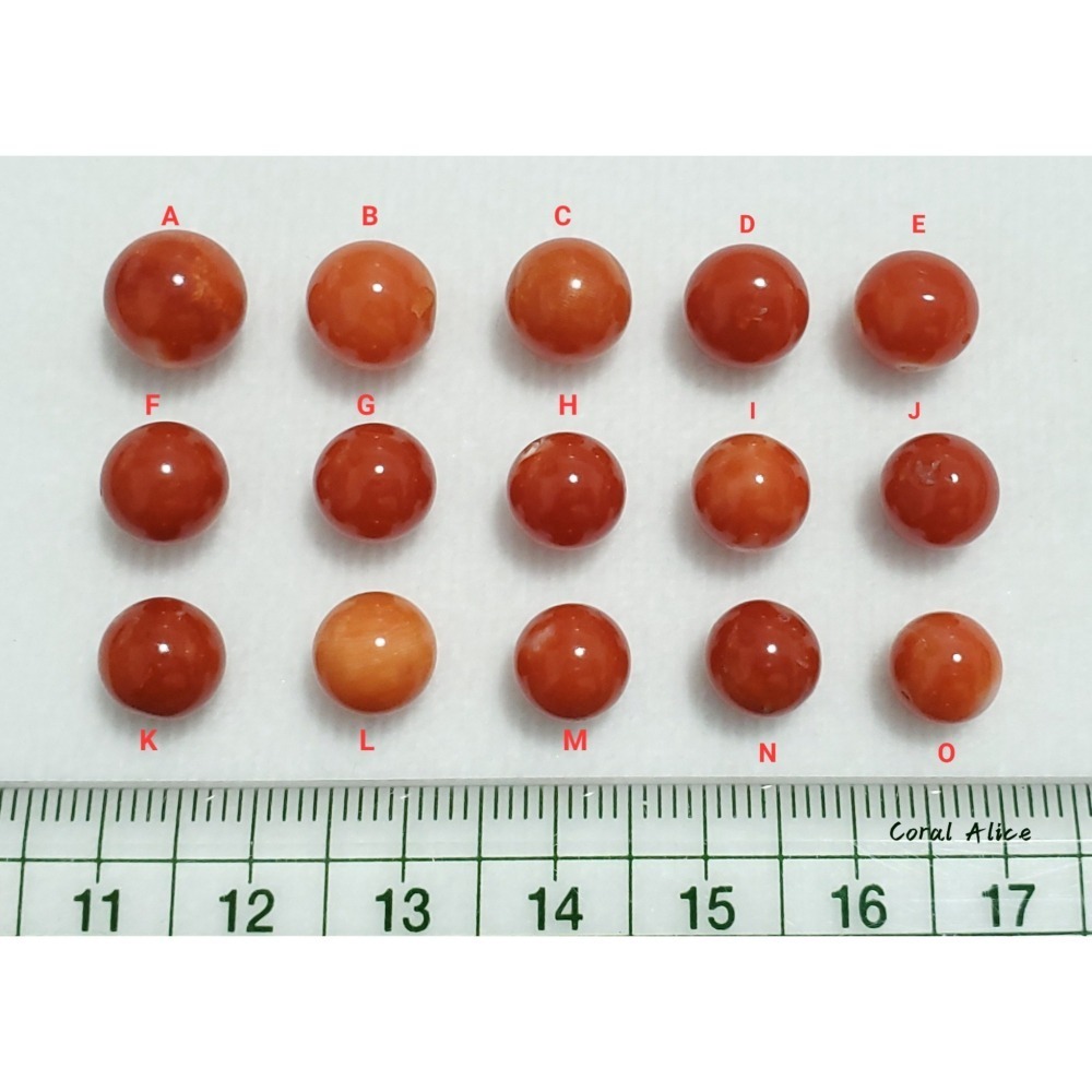 🌟Coral珊寶手作-天然阿卡珊瑚/momo珊瑚圓珠裸石 7.1-9.8mm CO2P1-111-細節圖11