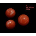 🌟Coral珊寶手作-天然阿卡珊瑚/momo珊瑚圓珠裸石 7.1-9.8mm CO2P1-111-規格圖11