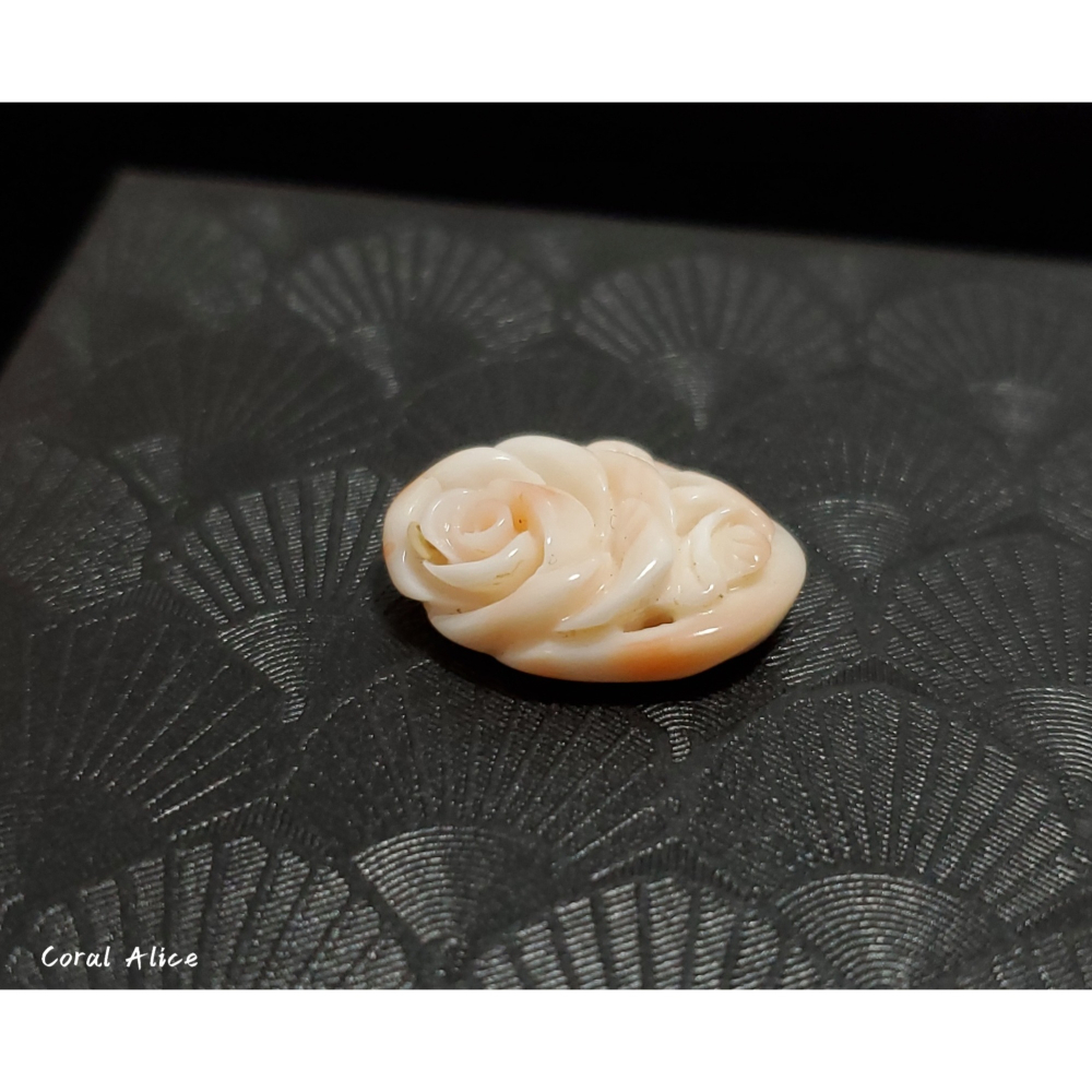 🌟Coral珊寶手作-天然深水珊瑚手工刻花件 21.4*17.8*5.9mm CO2P1-199-細節圖2