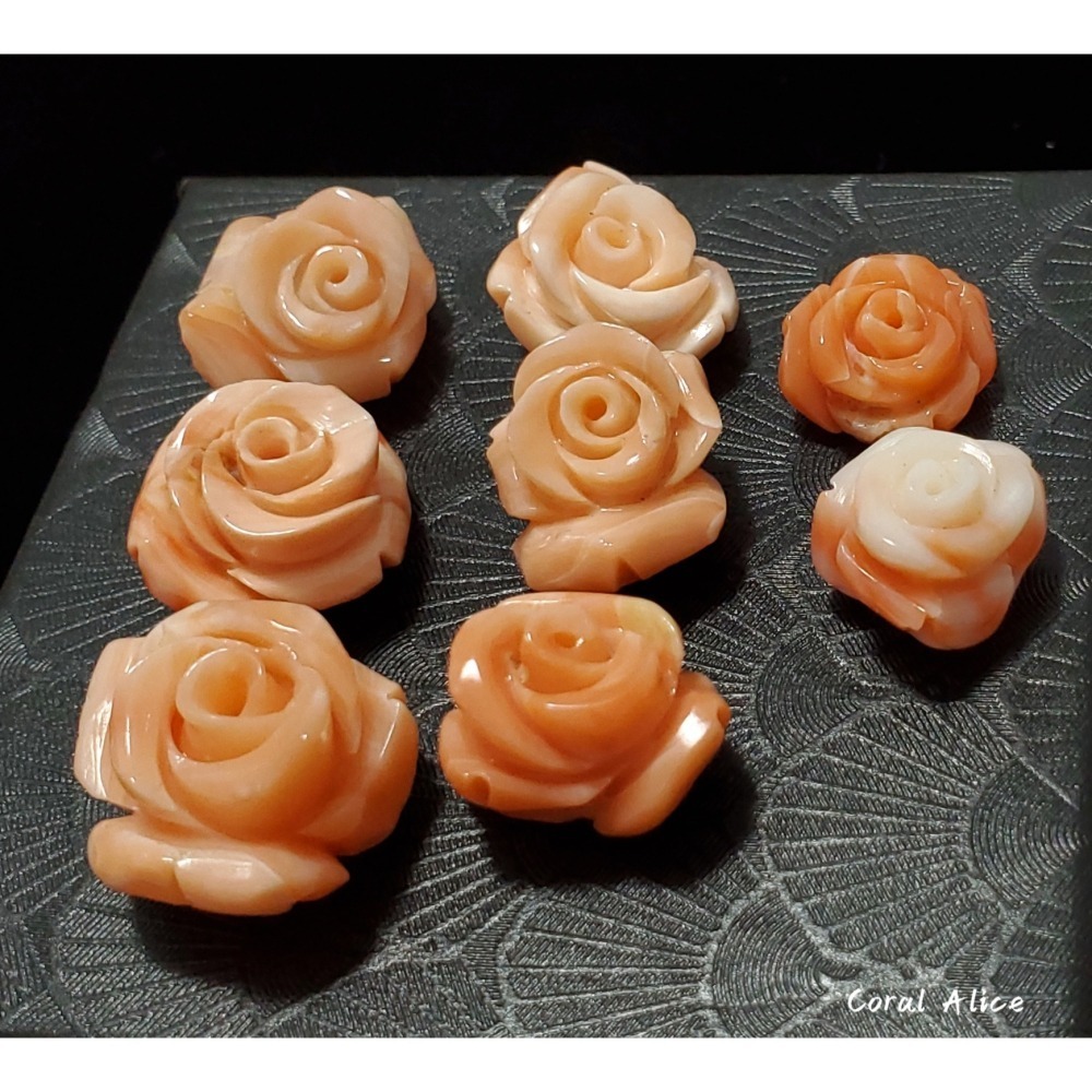 🌟Coral珊寶手作-天然深水珊瑚手工刻花 CO2P1-145-細節圖2