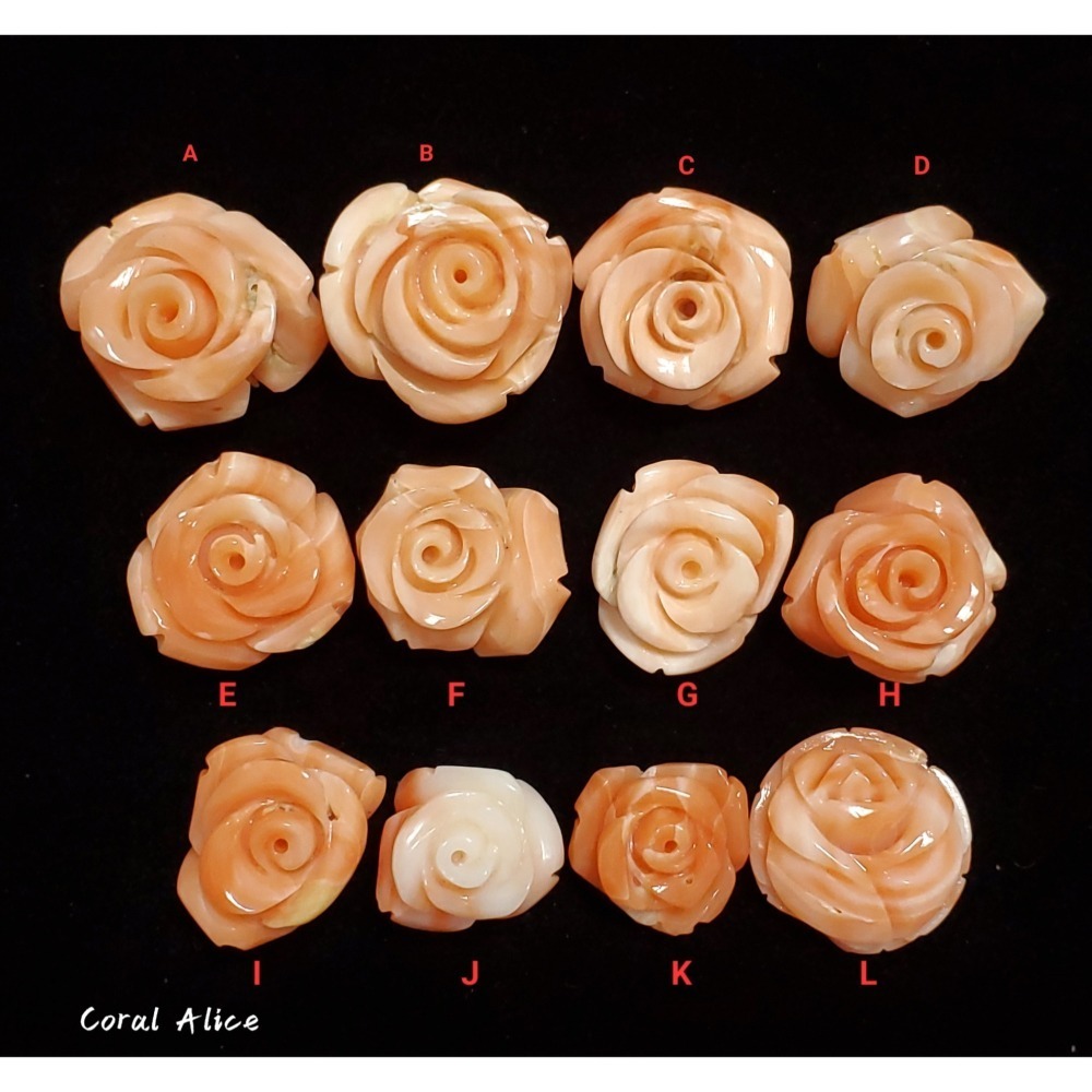 🌟Coral珊寶手作-天然深水珊瑚手工刻花 CO2P1-145-細節圖3