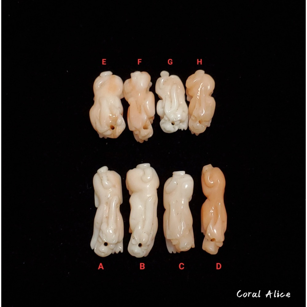🌟Coral珊寶手作-天然深水珊瑚手工雕刻貔貅(吊墜孔) CO2P1-133-細節圖3