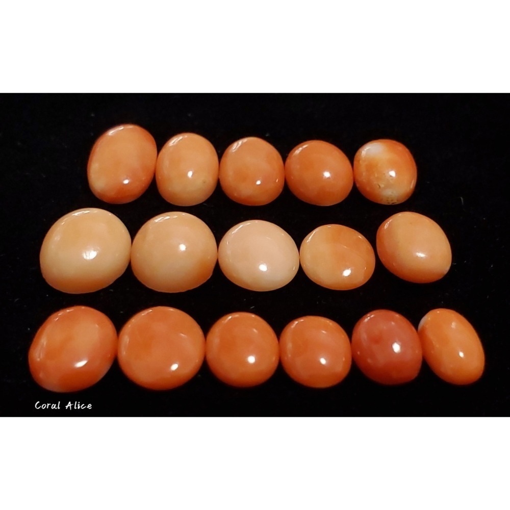 🌟Coral珊寶手作-天然阿卡珊瑚/MOMO珊瑚/深水珊瑚小蛋面裸石 CO2P1-120-細節圖3