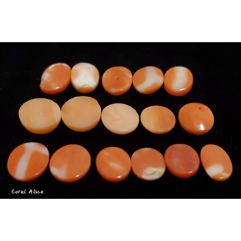 🌟Coral珊寶手作-天然阿卡珊瑚/MOMO珊瑚/深水珊瑚小蛋面裸石 CO2P1-120-細節圖6