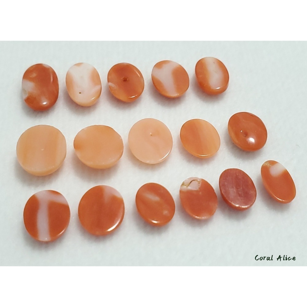 🌟Coral珊寶手作-天然阿卡珊瑚/MOMO珊瑚/深水珊瑚小蛋面裸石 CO2P1-120-細節圖9