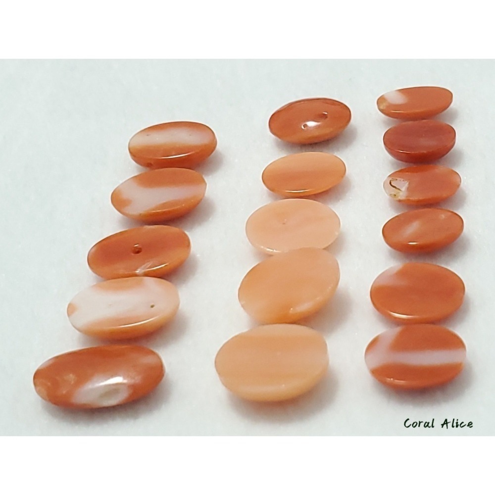 🌟Coral珊寶手作-天然阿卡珊瑚/MOMO珊瑚/深水珊瑚小蛋面裸石 CO2P1-120-細節圖10