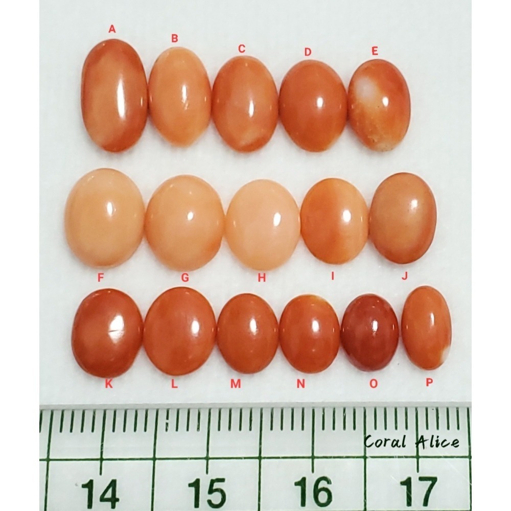 🌟Coral珊寶手作-天然阿卡珊瑚/MOMO珊瑚/深水珊瑚小蛋面裸石 CO2P1-120-細節圖11