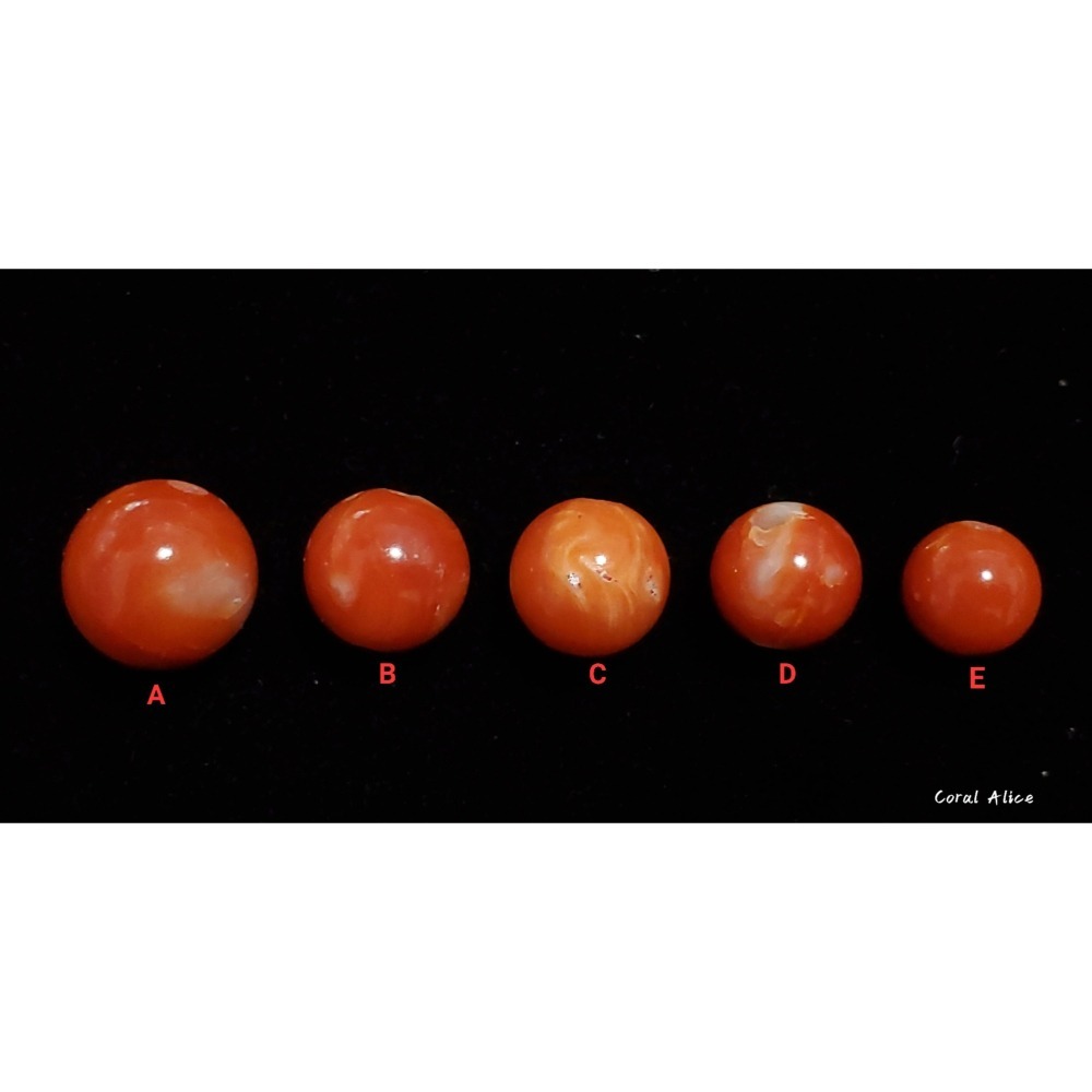 🌟Coral珊寶手作-天然阿卡珊瑚圓珠(大直通孔) 7.6-10.7mm CO2P1-118-細節圖5