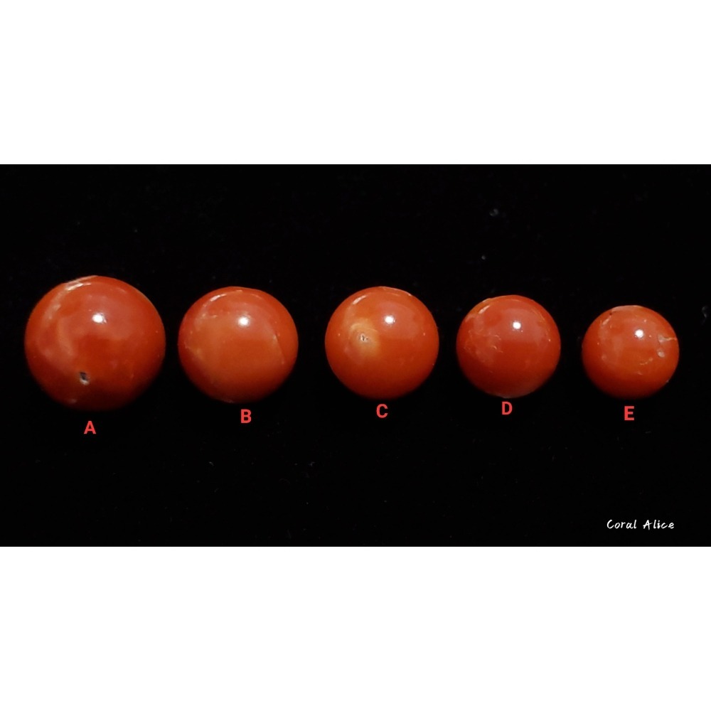 🌟Coral珊寶手作-天然阿卡珊瑚圓珠(大直通孔) 7.6-10.7mm CO2P1-118-細節圖6